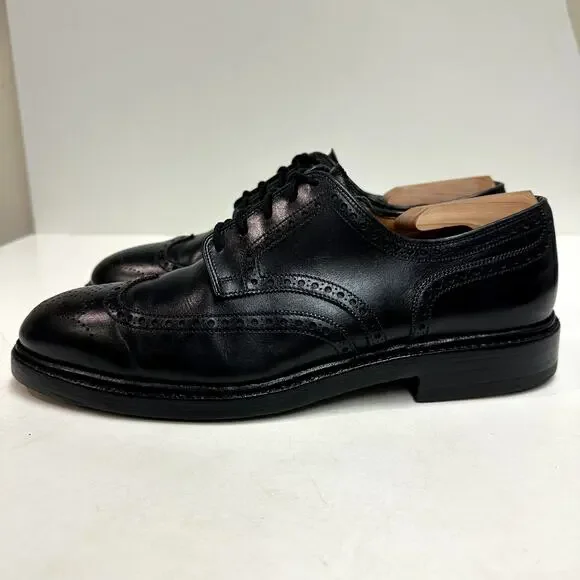 VERY GOOD Crockett & Jones x Ralph Lauren Swansea Black Calf Wingtip England 8.5 - Picture 3 of 15